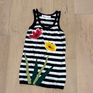 Floral Striped Tank Top